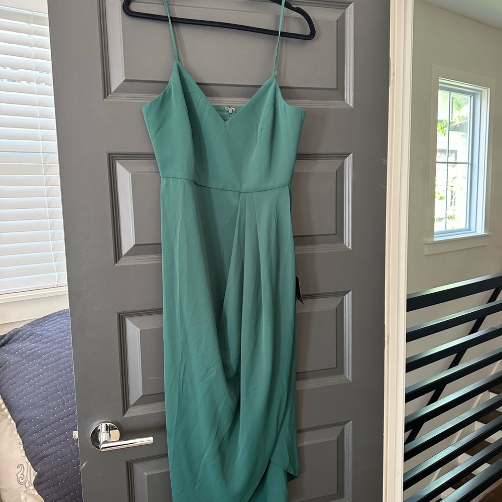 Emerald green lulu’s midi dress